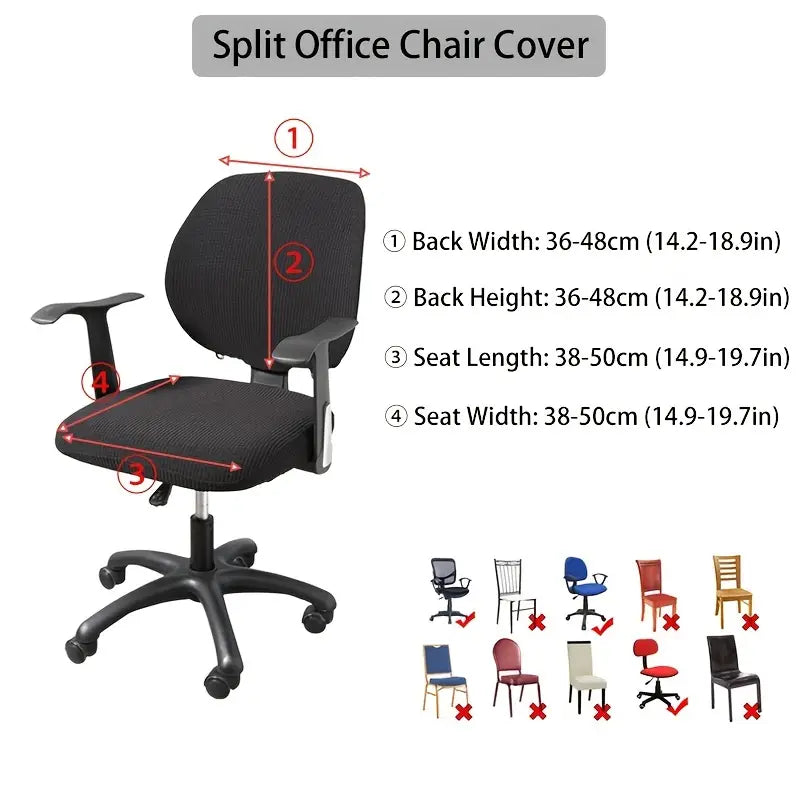 Elastic Spandex Office Chair Cover, Washable Protector