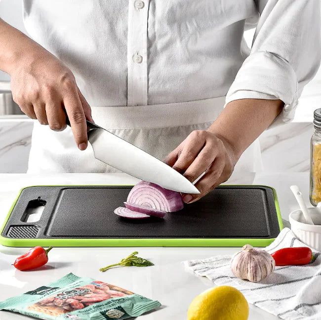 Multi-Function Cutting Board with Defrosting and Knife Sharpener