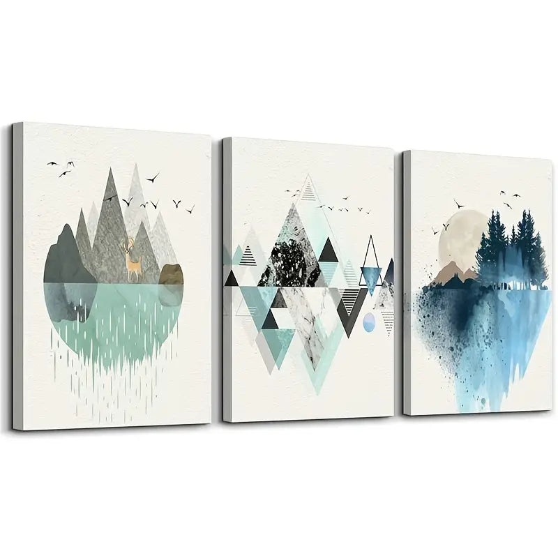 3pcs Abstract Canvas Wall Art for Living Room Decor