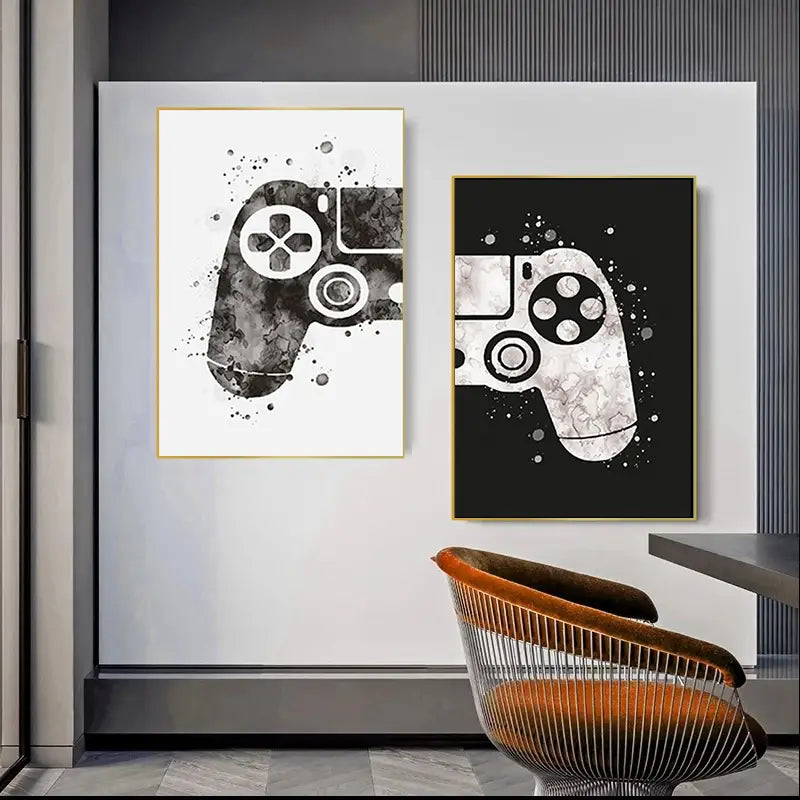 2pcs Decorative Game Room Canvas Wall Art 7.9x11.8in