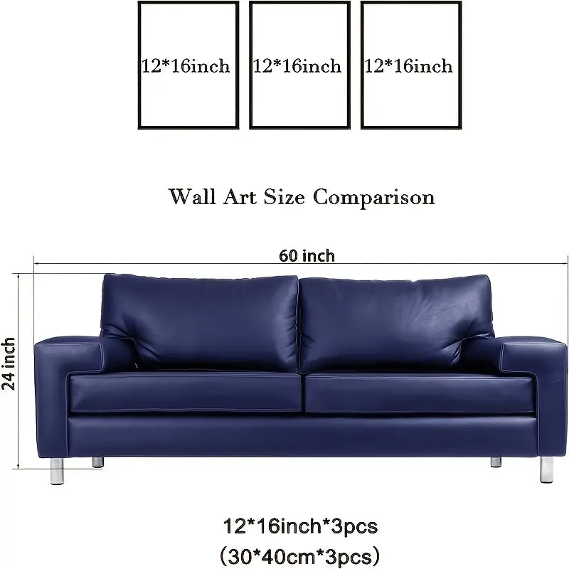 3pcs Abstract Canvas Wall Art for Living Room Decor