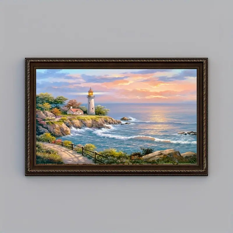 Frameless DIY Diamond Painting Seaside Landscape Art