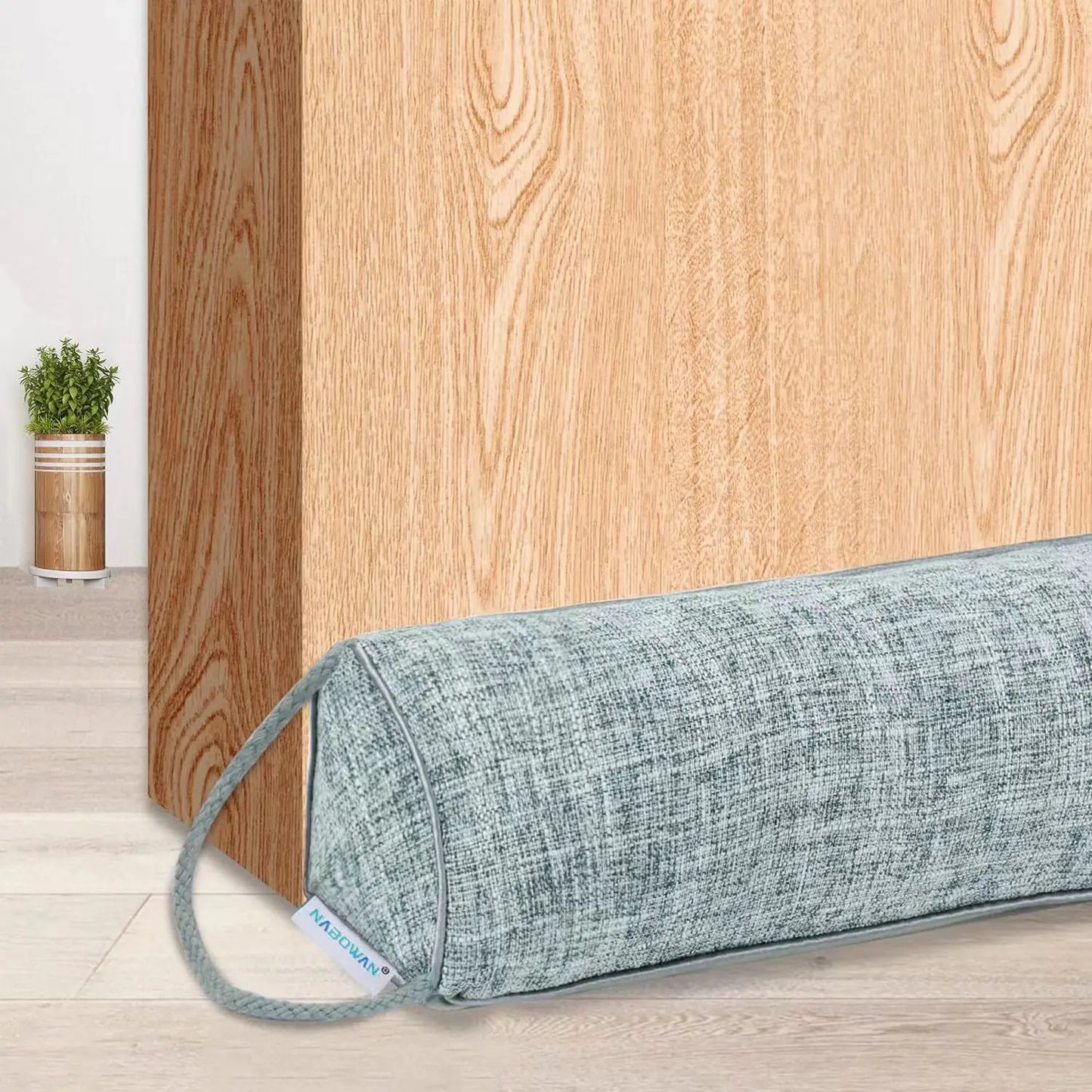 Door Draft Stopper with Cotton Filling and Glass Beads