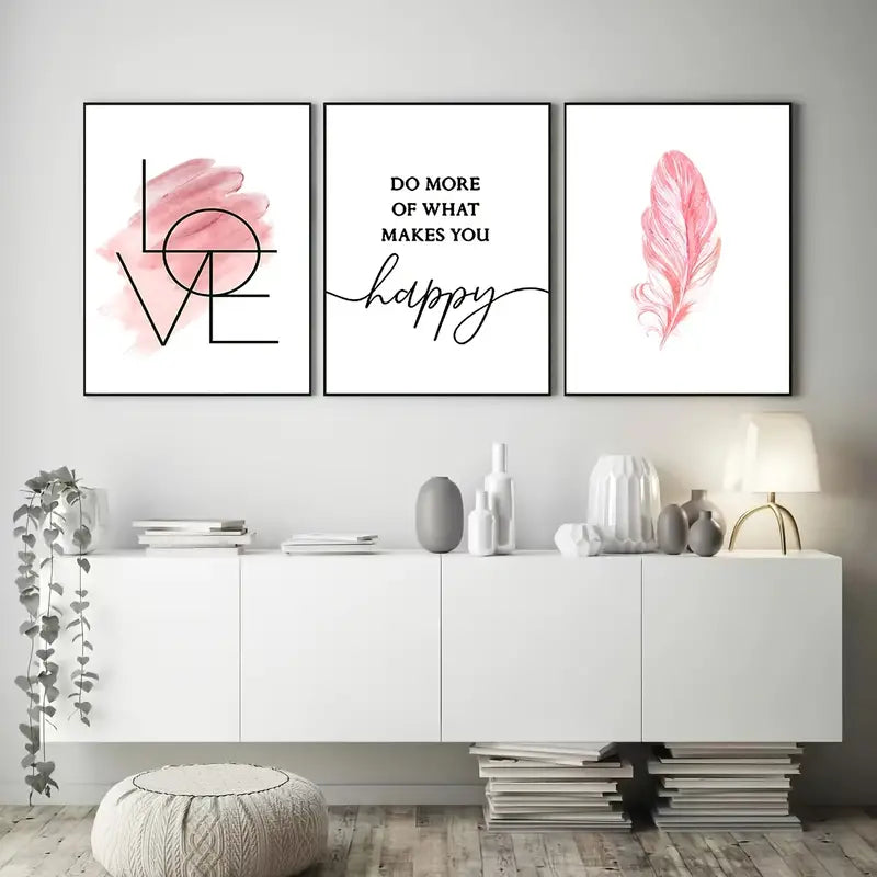 3pcs Frameless Nordic Minimalist Canvas Art Prints
