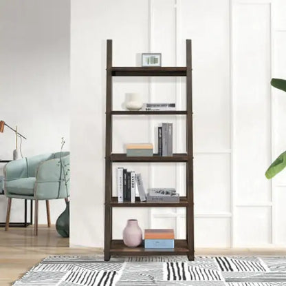 5 Tiers Of Shelves, Bookshelves, Storage Shelves, Bookshelves With Rubberwood Frames Unavailable Platforms- Welfel Temu