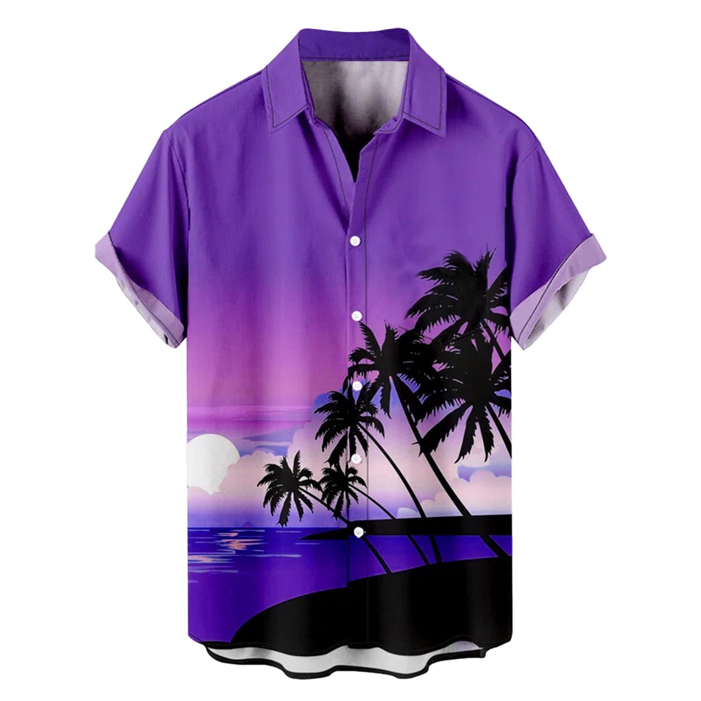 New Men's Casual Floral Shirt Hawaiian Style Short Sleeve 3D Printing
