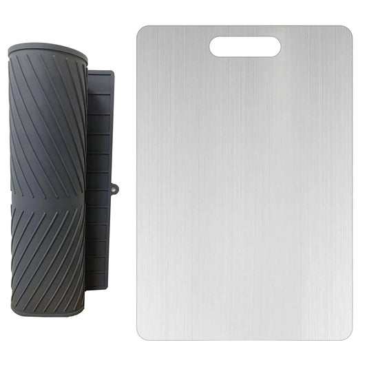 Titanium Cutting Boards for KitchenStainless Steel Non Toxic Cutting BoardChopping Board Double-Sided Food GradeEasy To CleanCountertop Non SlipPerfect for Various Cooking Tasks