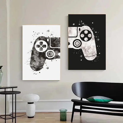 2pcs Decorative Game Room Canvas Wall Art 7.9x11.8in