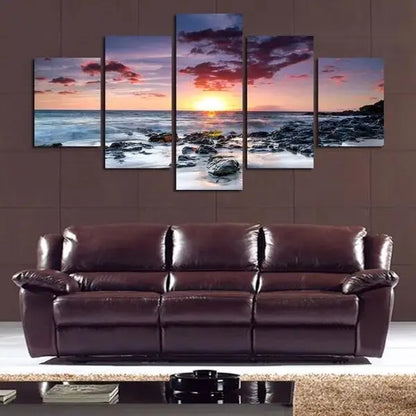 5pcs Set HD Printed Seascape Canvas Wall Art Decor