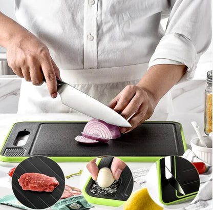 Multi-Function Cutting Board with Defrosting and Knife Sharpener