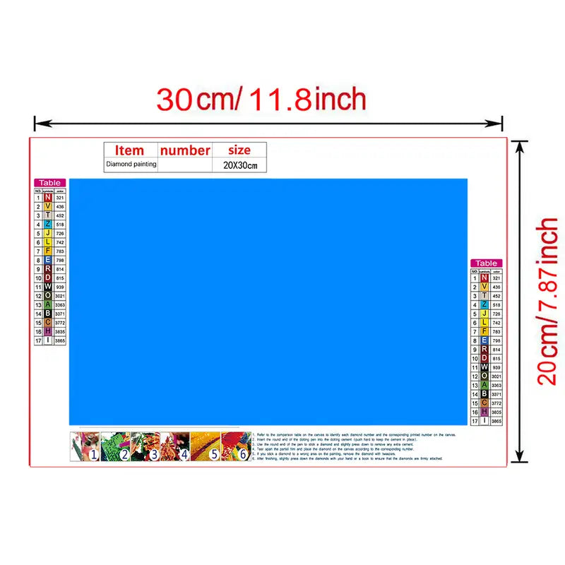 Frameless DIY Diamond Painting Seaside Landscape Art