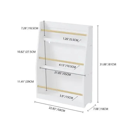 3rd Tier Children's Bookshelves, Children's Bookshelves, Help Keep Bedrooms, Playrooms And Classrooms Tidy And White