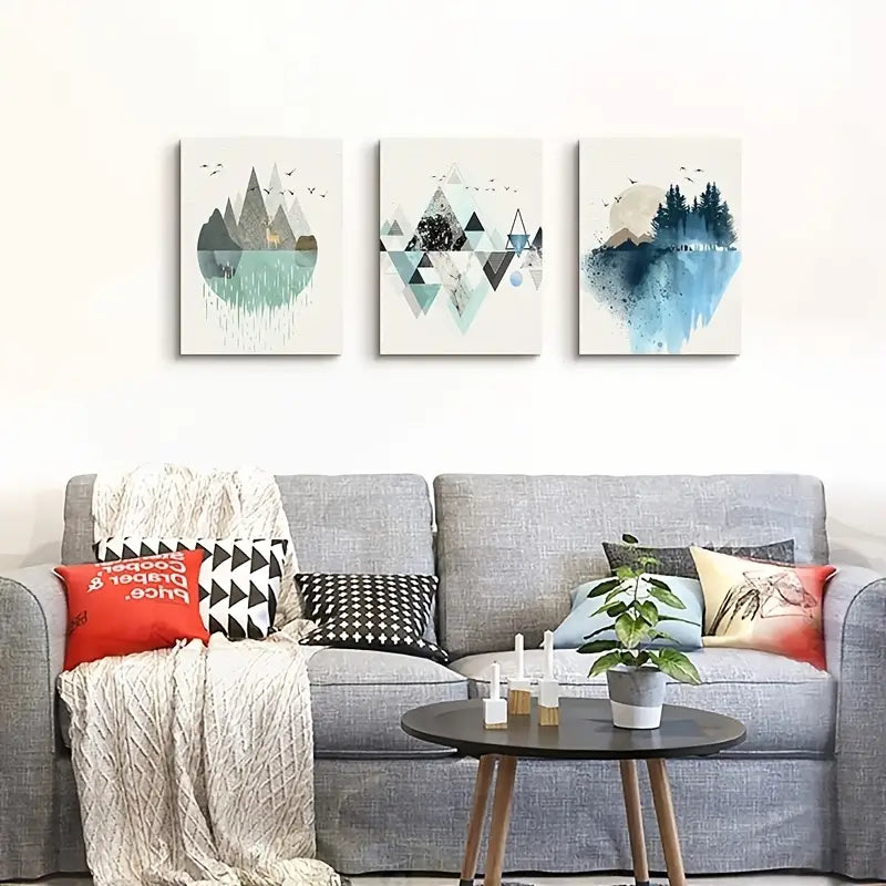 3pcs Abstract Canvas Wall Art for Living Room Decor