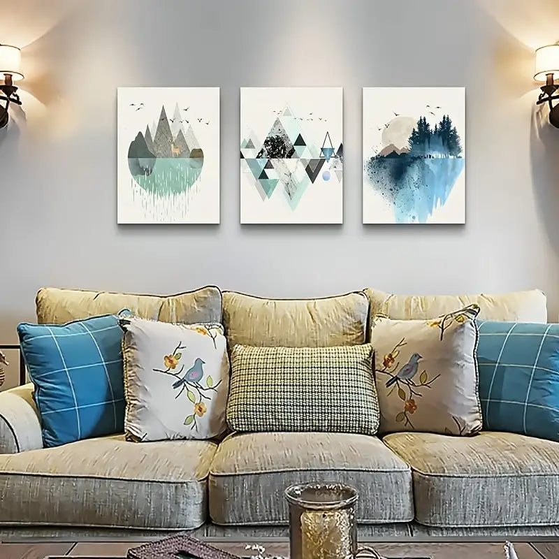 3pcs Abstract Canvas Wall Art for Living Room Decor