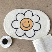 Sunflower Imitation Cashmere Bathroom Carpet Mat 50x80cm