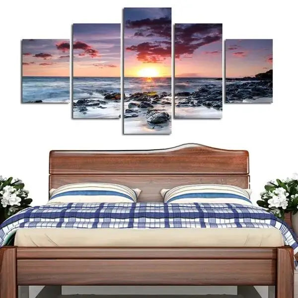 5pcs Set HD Printed Seascape Canvas Wall Art Decor