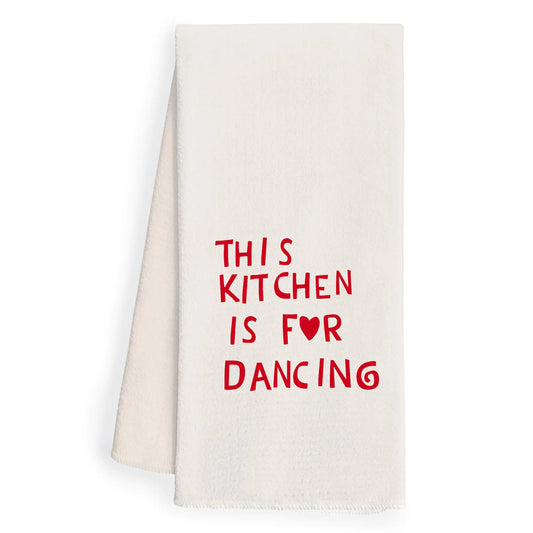 WFSM This Kitchen is for Dancing Towel - Cute Kitchen Towels Kitchen Sign Hand Towels Cute Hostess Gifts Gifts for Chefs Funny Hand Towels Decorative Kitchen Towels Kitchen Decor 16×24 Inches