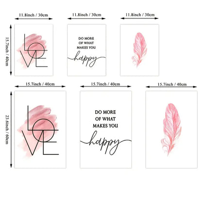 3pcs Frameless Nordic Minimalist Canvas Art Prints