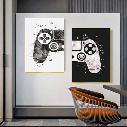 2pcs Decorative Game Room Canvas Wall Art 7.9x11.8in