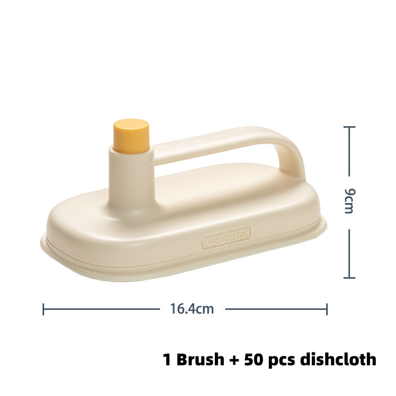 All-in-one Magic Brush, designed to tackle kitchen, bathroom, and toilet surfaces, including glass walls, handles, ceramic, and more