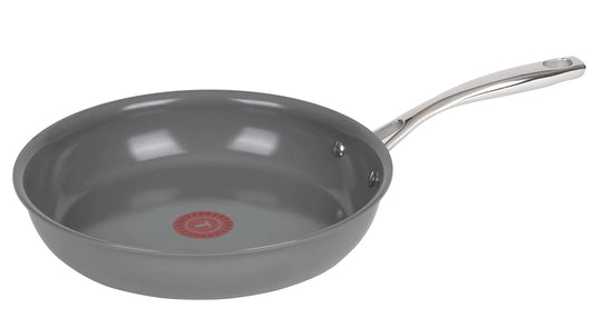 T-fal Ceramic Excellence Reserve Ceramic Nonstick Fry Pan 12 Inch Induction Oven Broiler Safe 500F Cookware Pots and Pans Grey