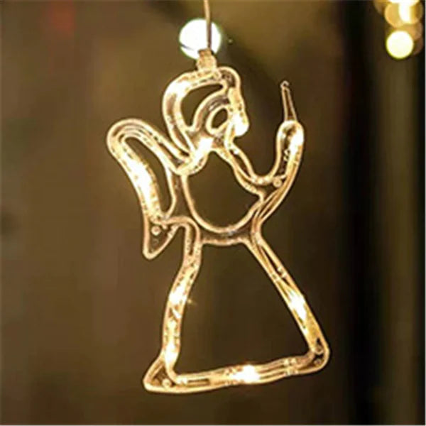 LED Christmas Star and Bell Suction Cup Lights