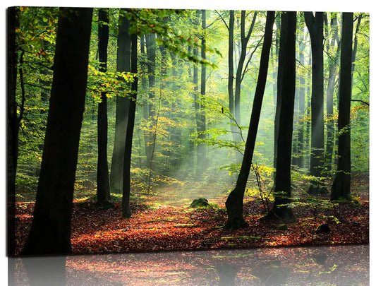 Nature Wall Art Forest Art Canvas Wall Decor Green Tree Canvas Print Artwork Decor for Living Room Mountain Wall Art Landscape Pictures for Bedroom Home Office Decorations 24x36Inch