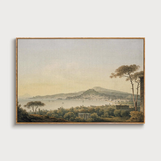 AllBlue Framed Large Canvas Wall Art Vintage Decor Coastal Beach Nature Wall Art for Living Room Farmhouse Landscape Paintings Wall Decor Vintage Bedroom Wall Art 24"x36"