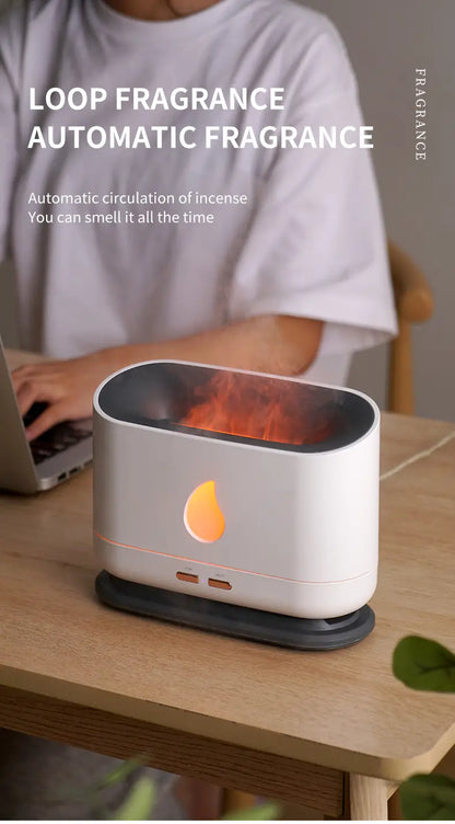 Flame Humidifier with Aromatherapy & Ambient Lighting