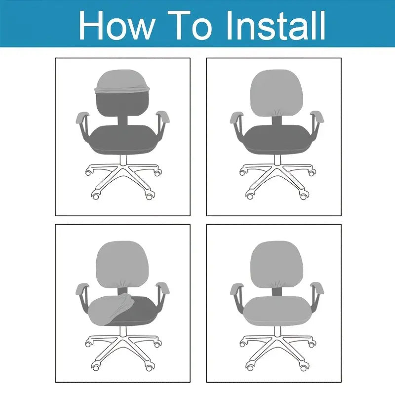 Elastic Spandex Office Chair Cover, Washable Protector