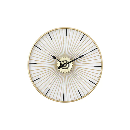 Gold Iron Art Wall Clock - Nordic Minimalist Design