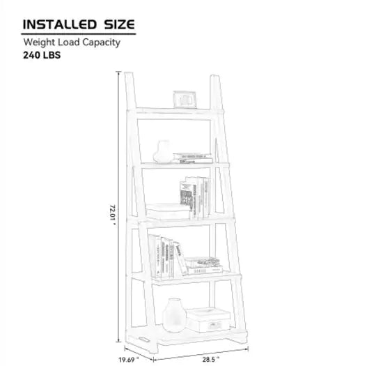 5 Tiers Of Shelves, Bookshelves, Storage Shelves, Bookshelves With Rubberwood Frames Unavailable Platforms- Welfel Temu